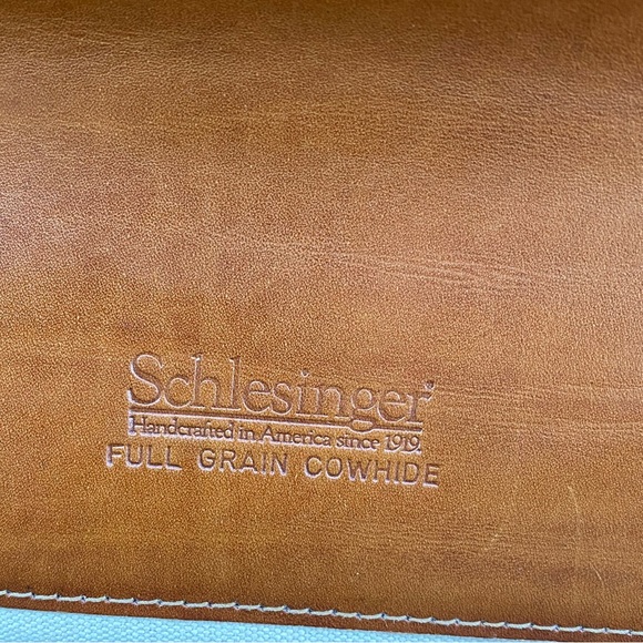 Vintage Schlesinger brown leather briefcase, satchel,messenger, laptop Bag. - Picture 3 of 15